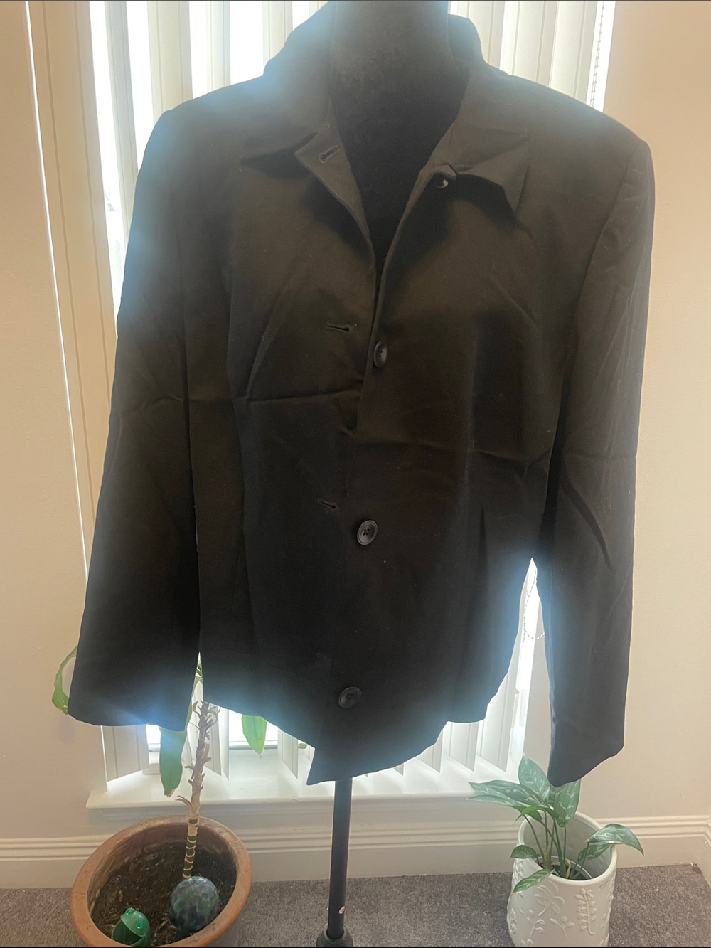 Talbots Black Button-Front Women's Blazer